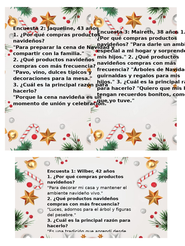 Motivos y Productos de Compras Navideñas | PDF | Navidad | Nochebuena