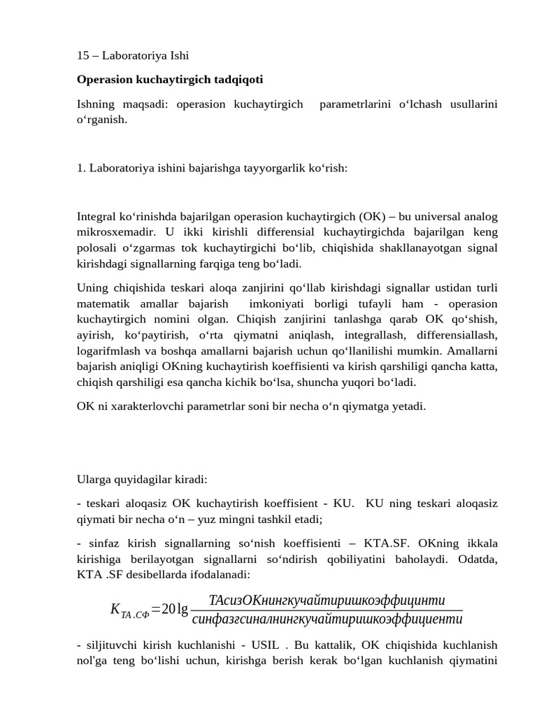 15 - Laboratoriya | PDF