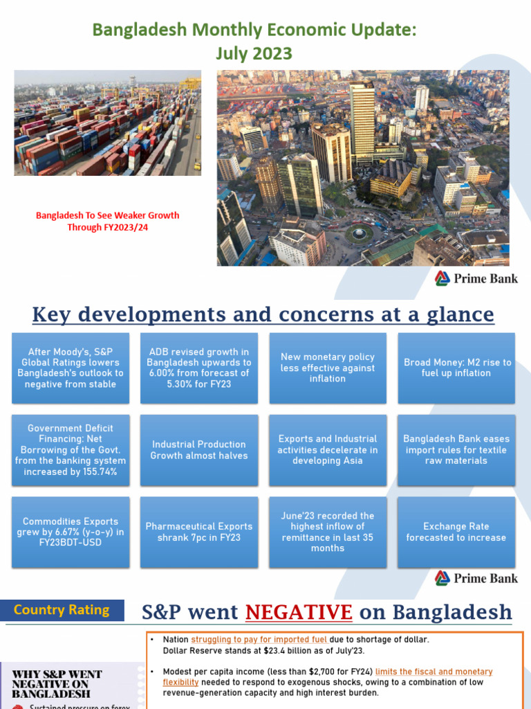Bangladesh Economic Update: July 2023 Insights | PDF | Inflation ...