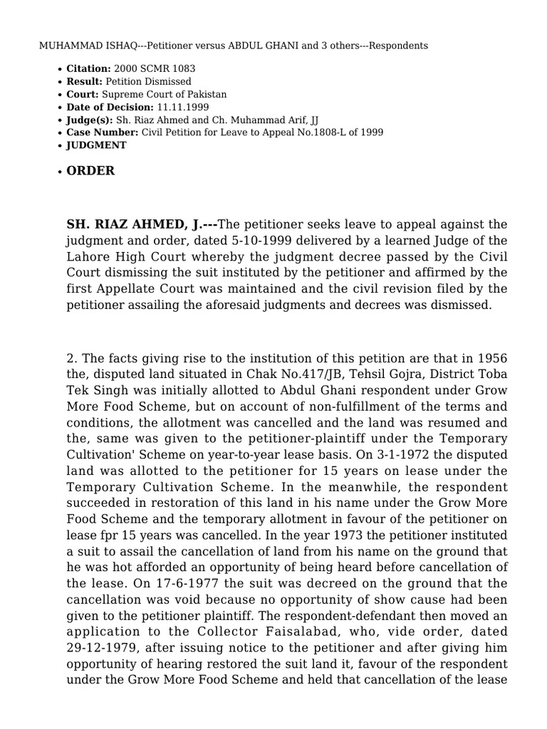 Supreme Court Ruling on Land Dispute | PDF | Lawsuit | Judgment (Law)
