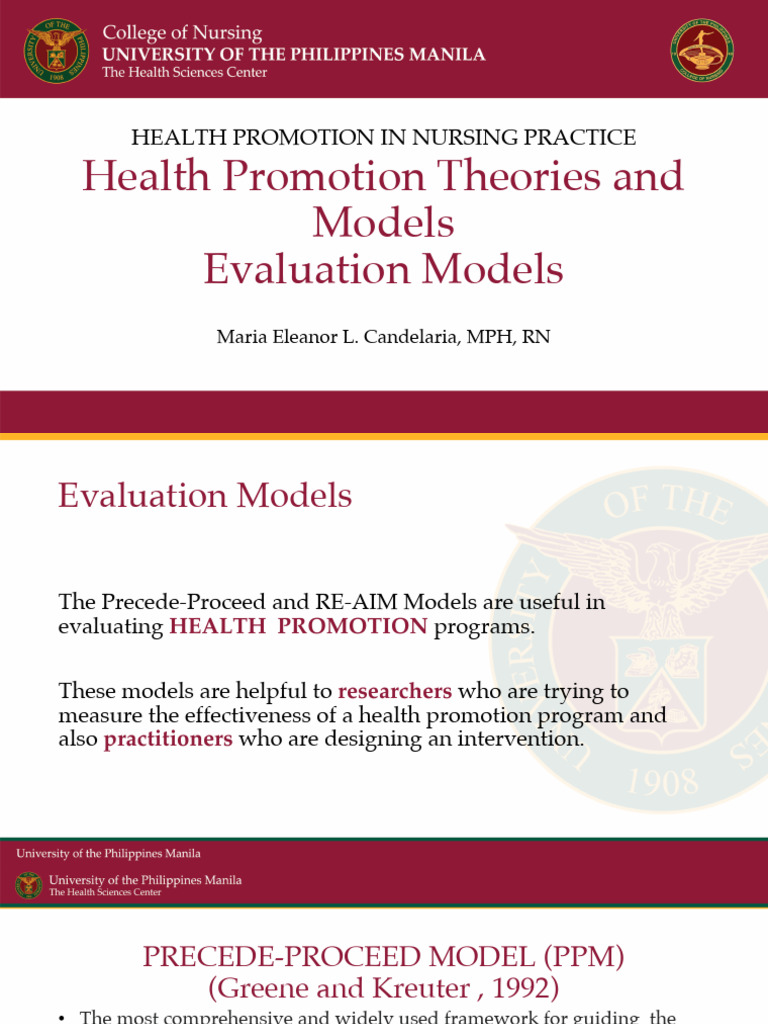 PRECEDE-PROCEED MODEL - UPManila-CN Slides | PDF | Behavior | Policy