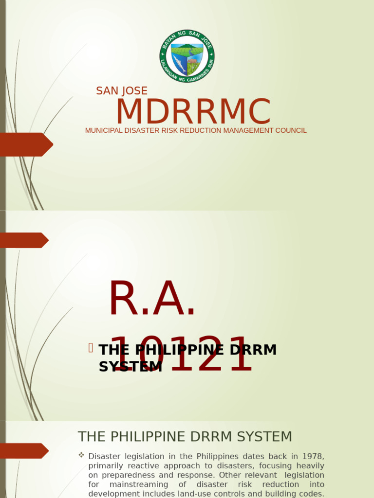 Philippine Disaster Risk Management Overview | PDF | Natural Disasters ...