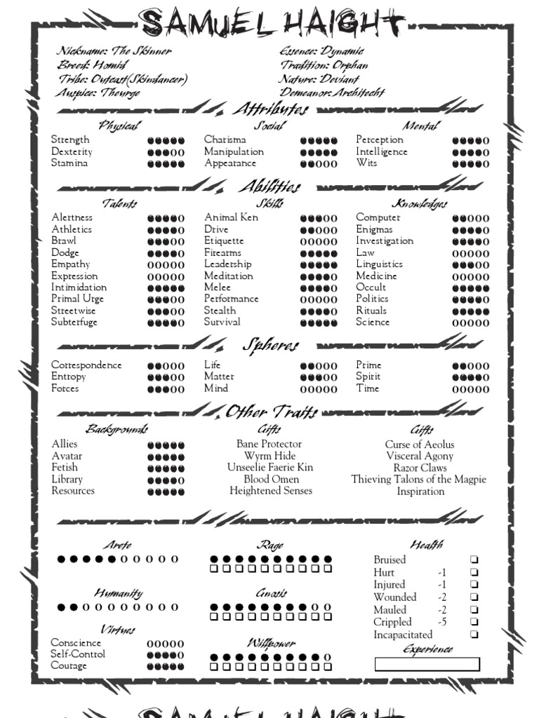 Samuel Haight | PDF | Werewolves | Vampires
