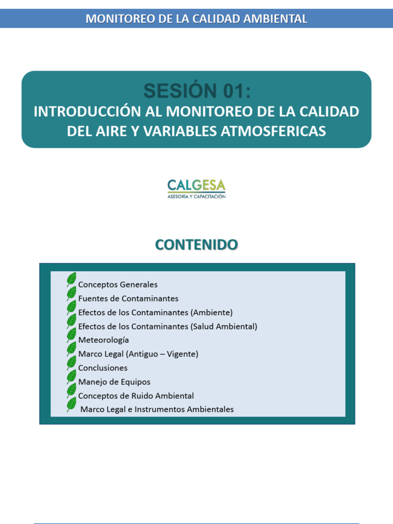 Monitoreo de Calidad del Aire y Contaminantes | PDF | Gases de efecto ...