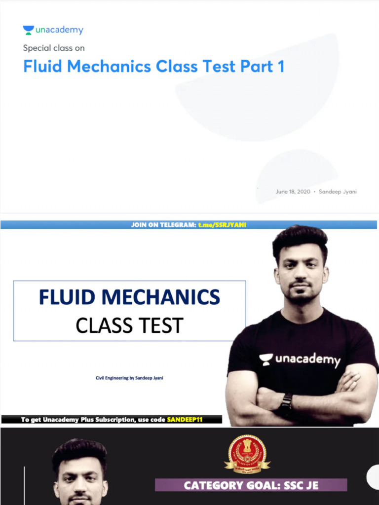 Fluid Mechanics Class Test Part 1 With Anno | PDF