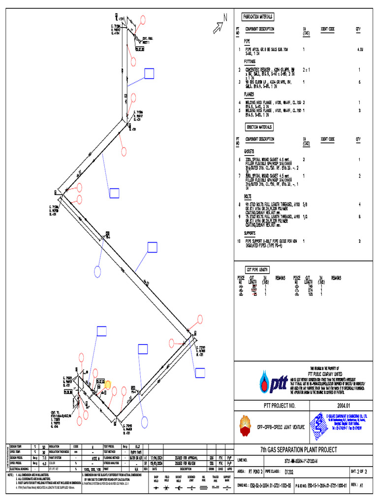 7th Gas Separation Plant Pipe Specs | PDF | Welding | Construction