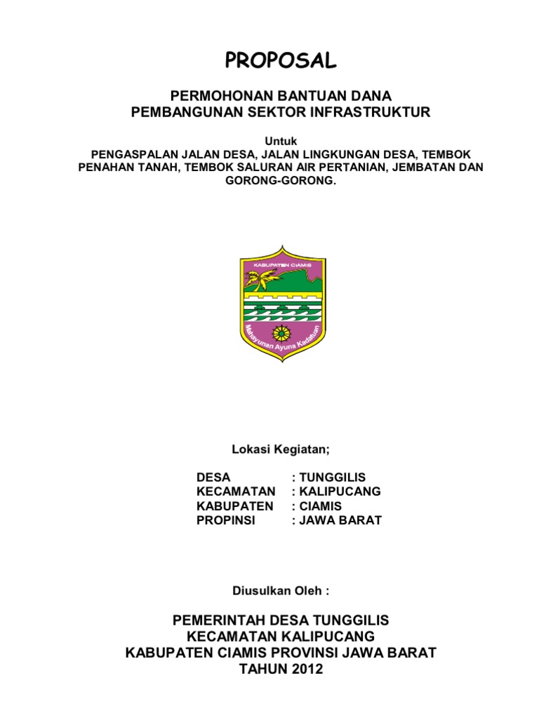 Proposal Bantuan Dana Infrastruktur