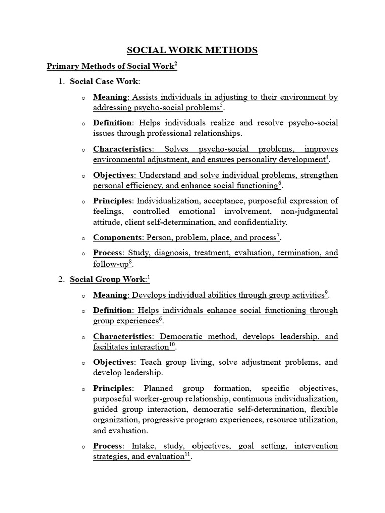 ISW METHODS | PDF | Evaluation | Social Work