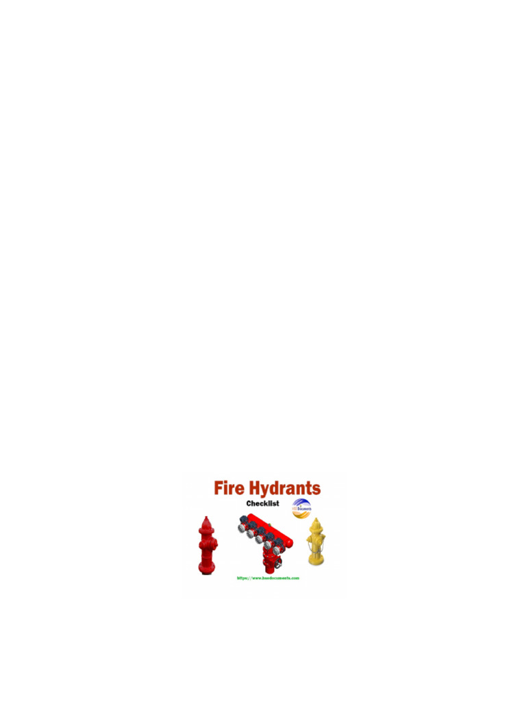 Fire Hydrants Checklist | PDF
