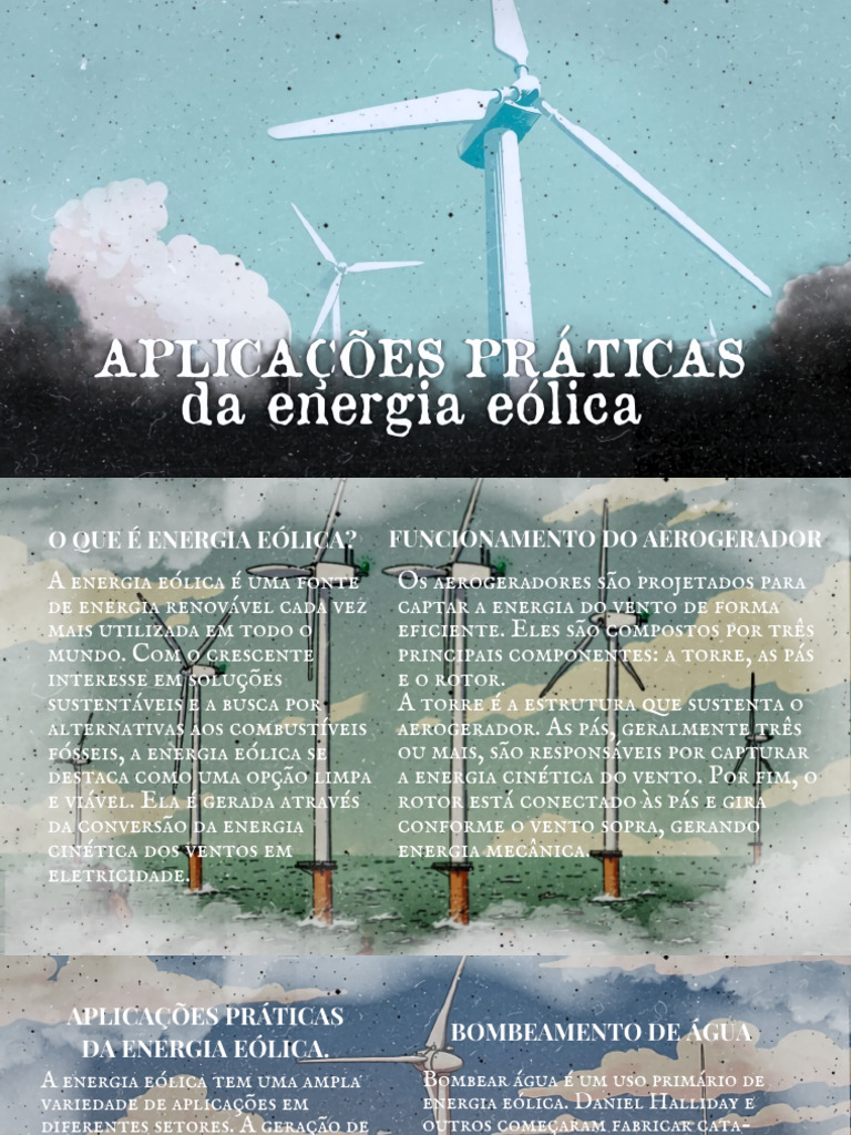 Como Funciona a Energia Eólica | PDF | Energia eólica | Geração de ...