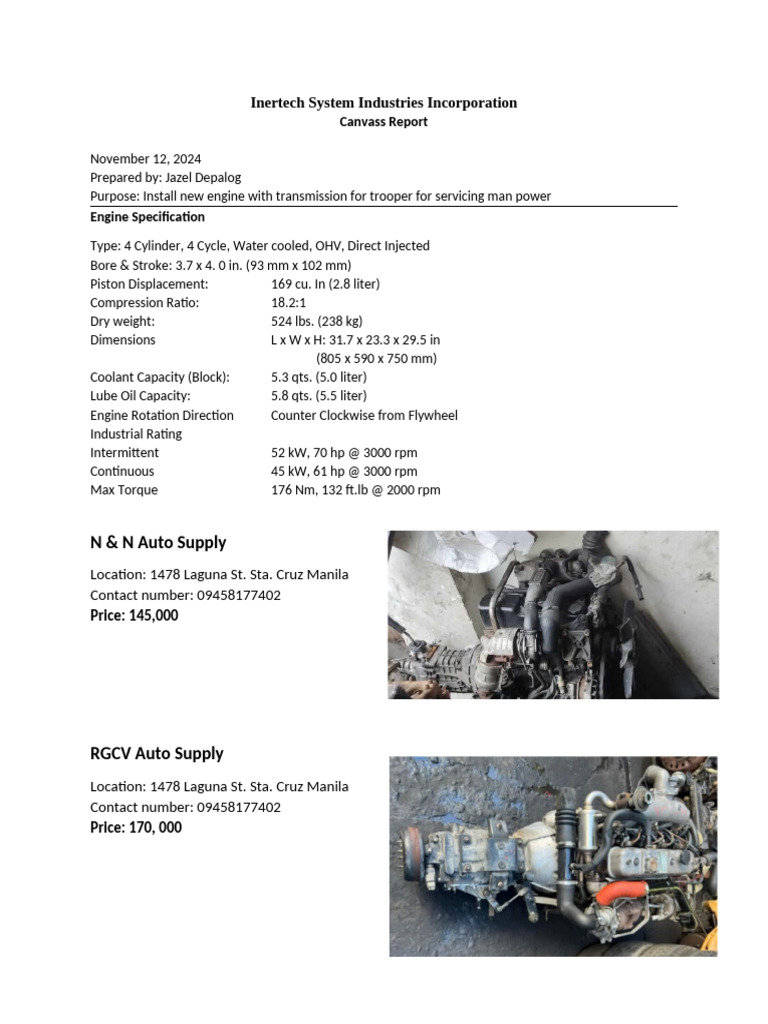 Local Guide for Engine Installation | PDF