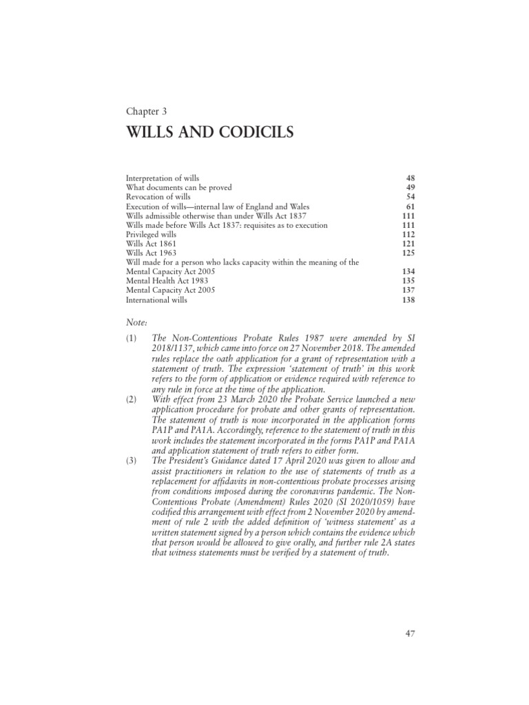 Executing Wills And Codicils : Understanding a codicil and updating ...