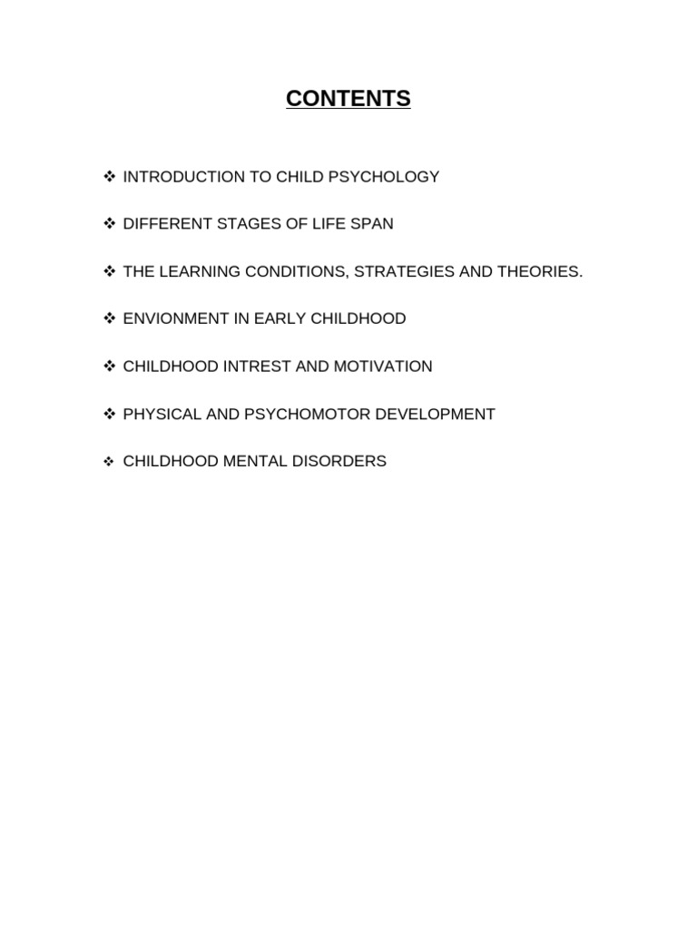 Physical and Psychomotor Development | PDF | Attachment Theory ...
