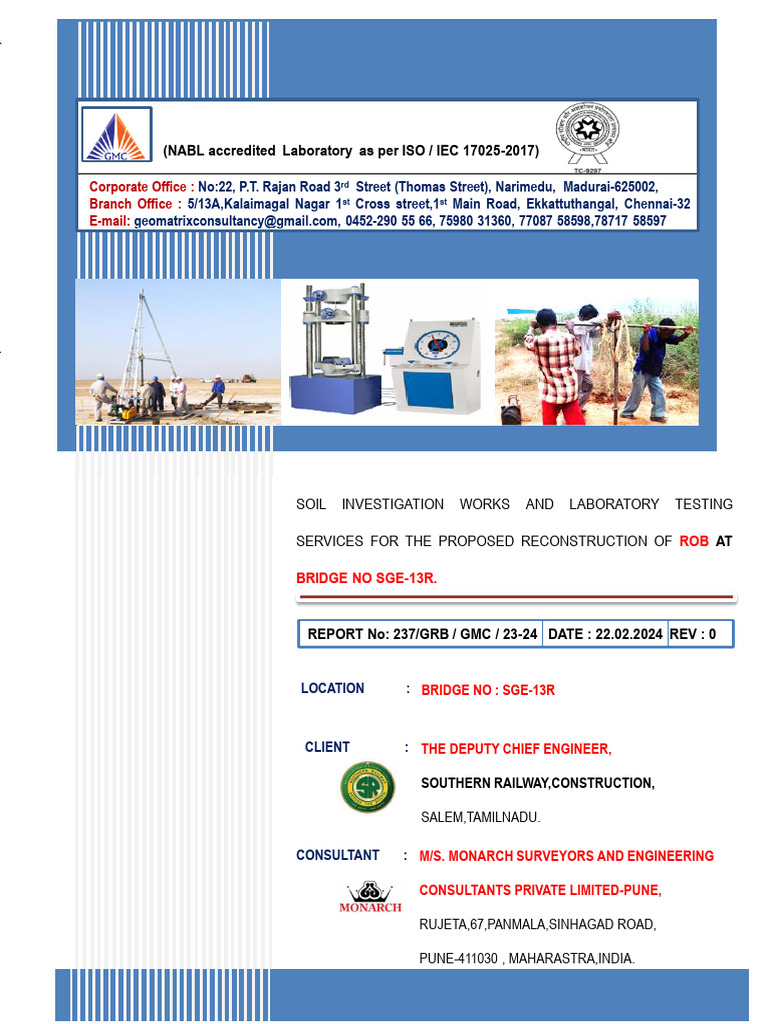 237-Grb-Sge-13r (JP Project) Soil Investigation Report | PDF | Soil ...