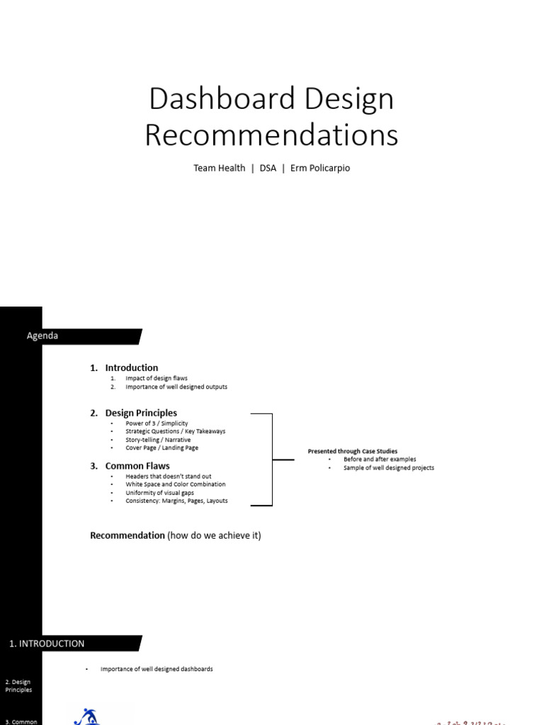 Dashboard Design Recommendations | PDF