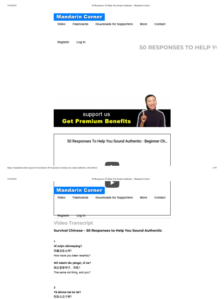 Mandarin Phrases for Beginners | PDF | Languages Of Hong Kong ...