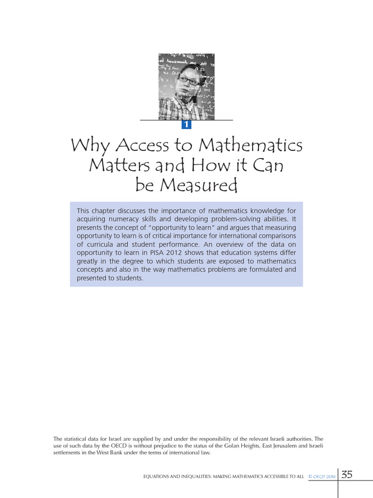 Measuring Access to Mathematics Education | PDF | Mathematics | Curriculum