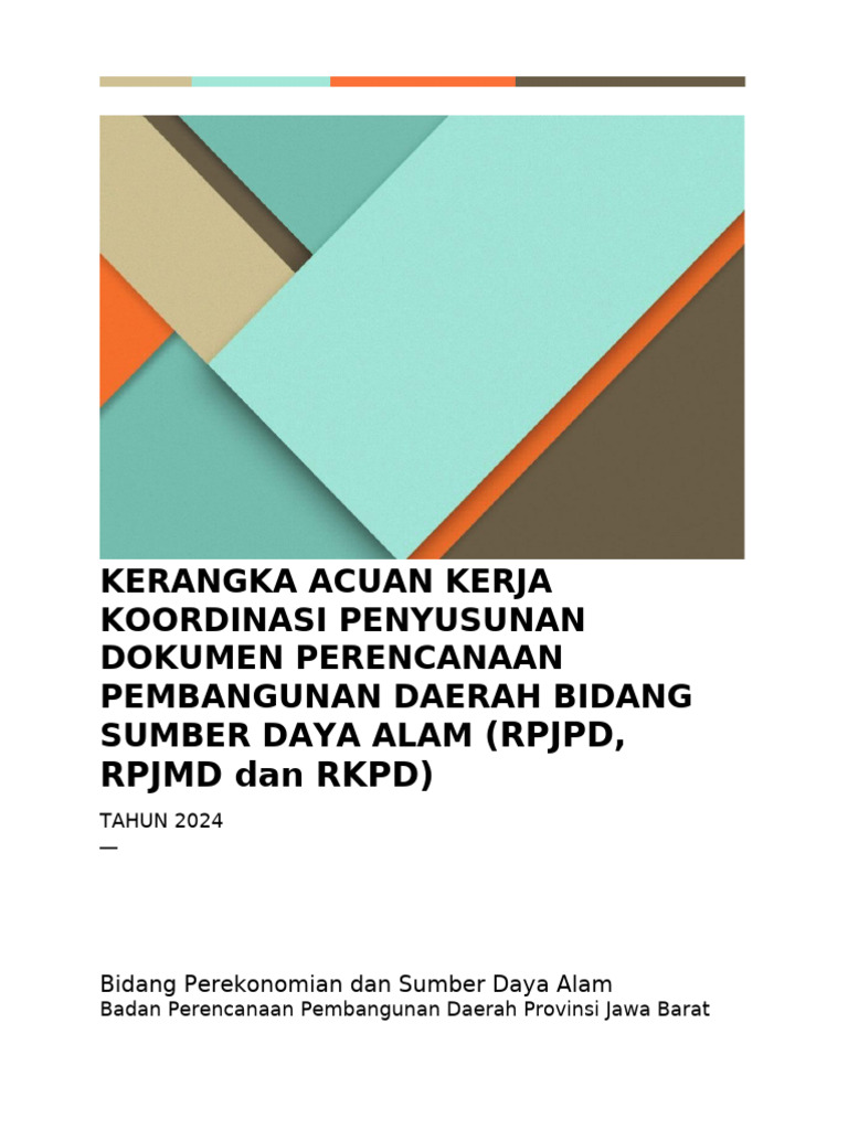 Koordinasi Penyusunan Dokumen Pembangunan | PDF