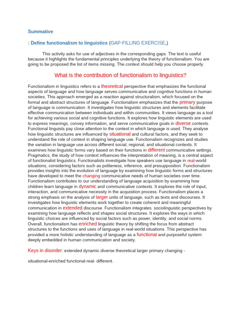 Summative | PDF | Linguistics | Communication