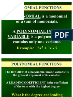 Polynomial Functions