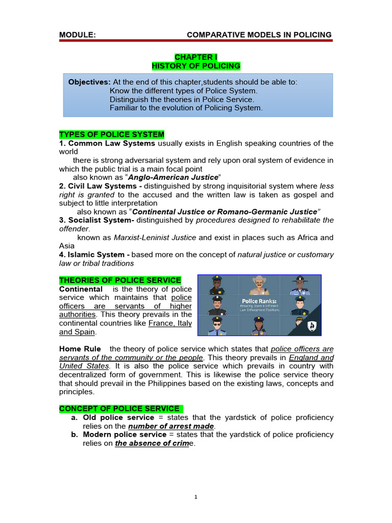 Comparative Policing Models Explained | PDF | Police | Justice