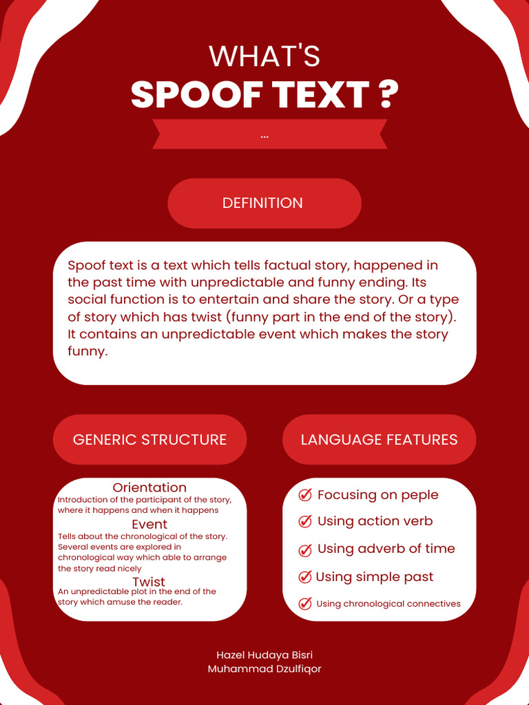spoof text PDF