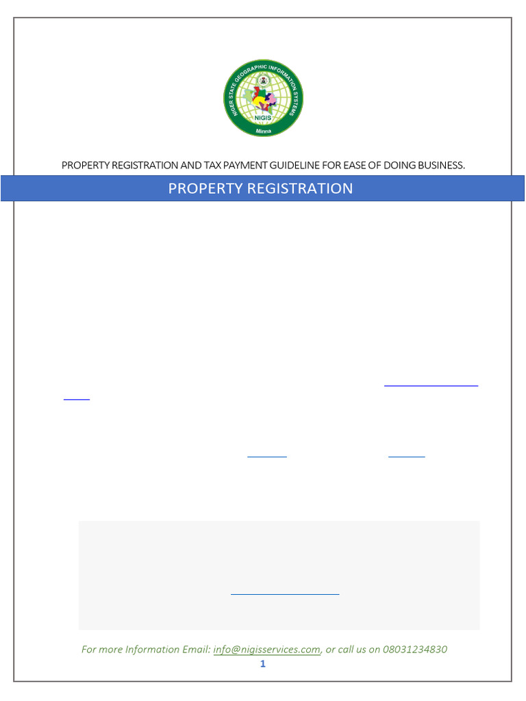 Niger State Property Registration Guide | PDF | Receipt | Surveying