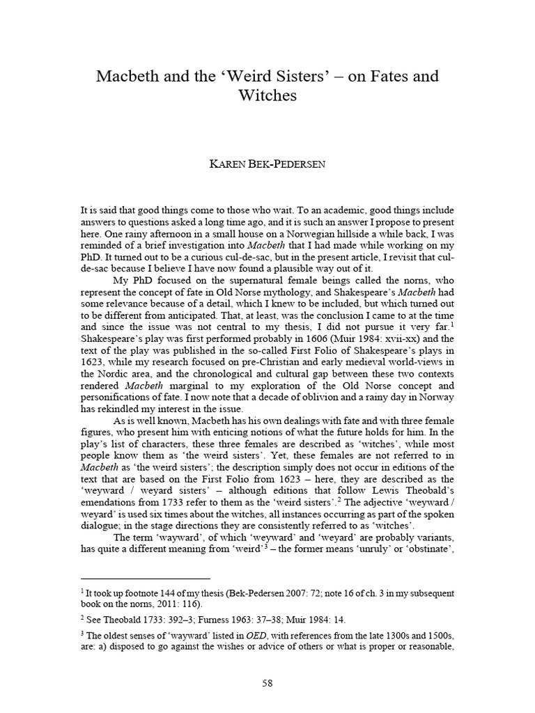 Macbeth+and+the+'Wierd+Sisters'+++58 80 | PDF | Macbeth