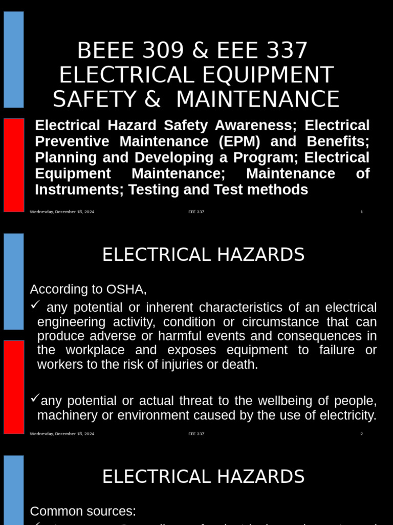 BEEE309 - EEE337 - Electrical Hazard Safety Awareness | PDF | Fuse ...