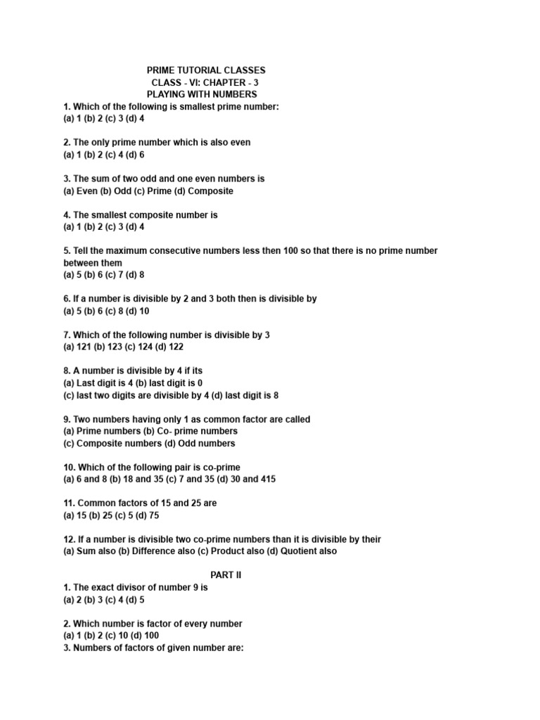 CL 6 Maths Chapter 3 NT 1 | PDF