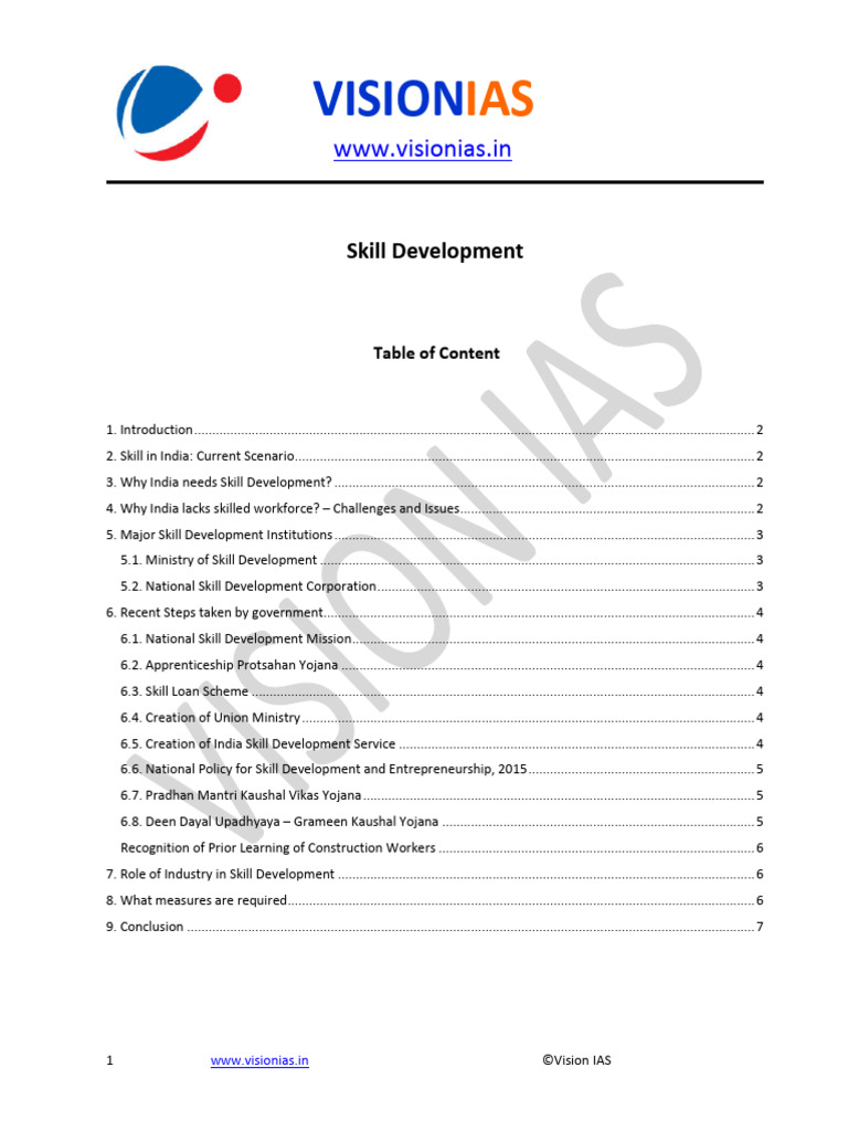 Skill Development Final | PDF | Entrepreneurship | Vocational Education
