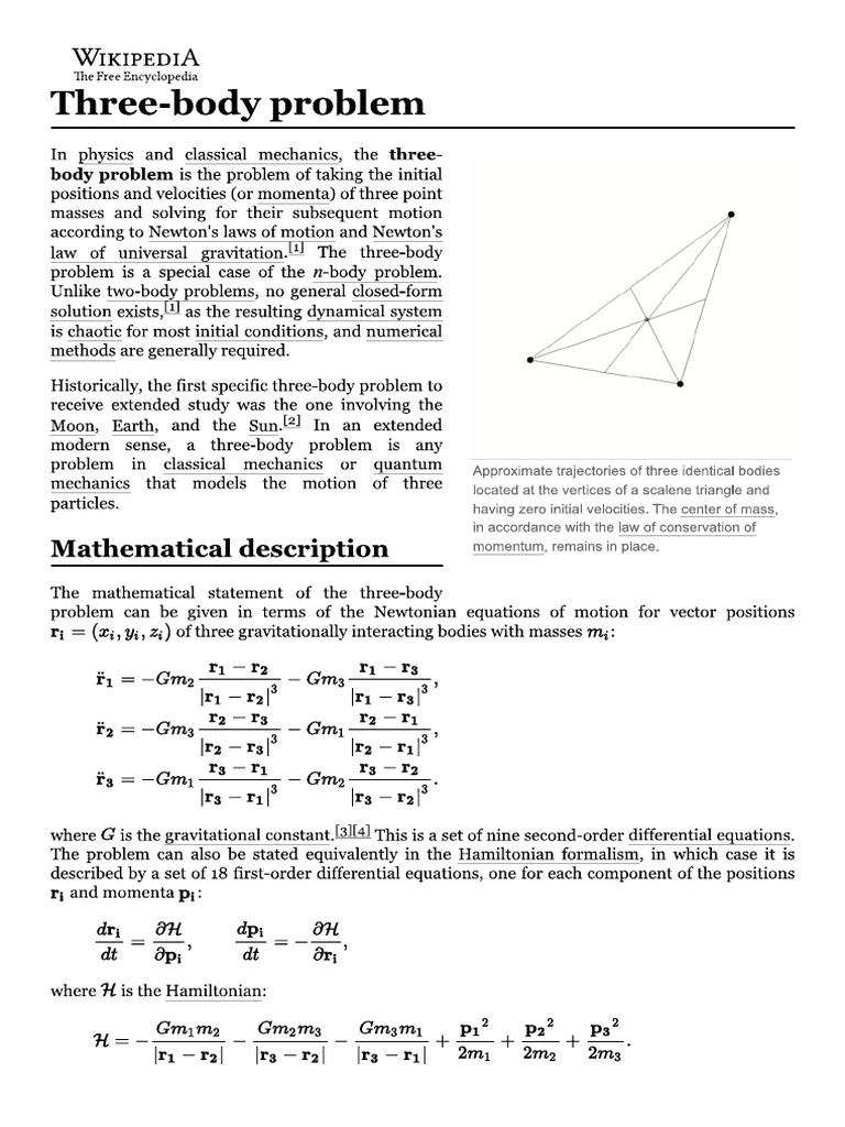 Wiki Three Body Problem | PDF
