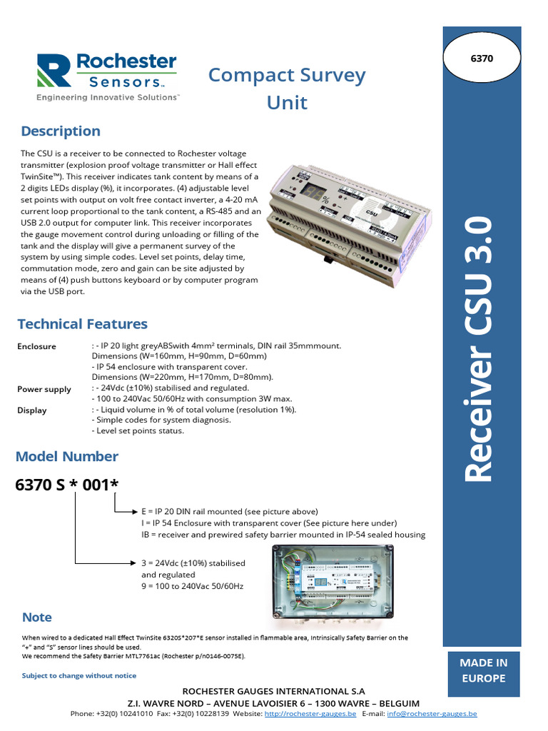 CSU 3.0 Leaflet Anglais | PDF | Equipment | Information And ...