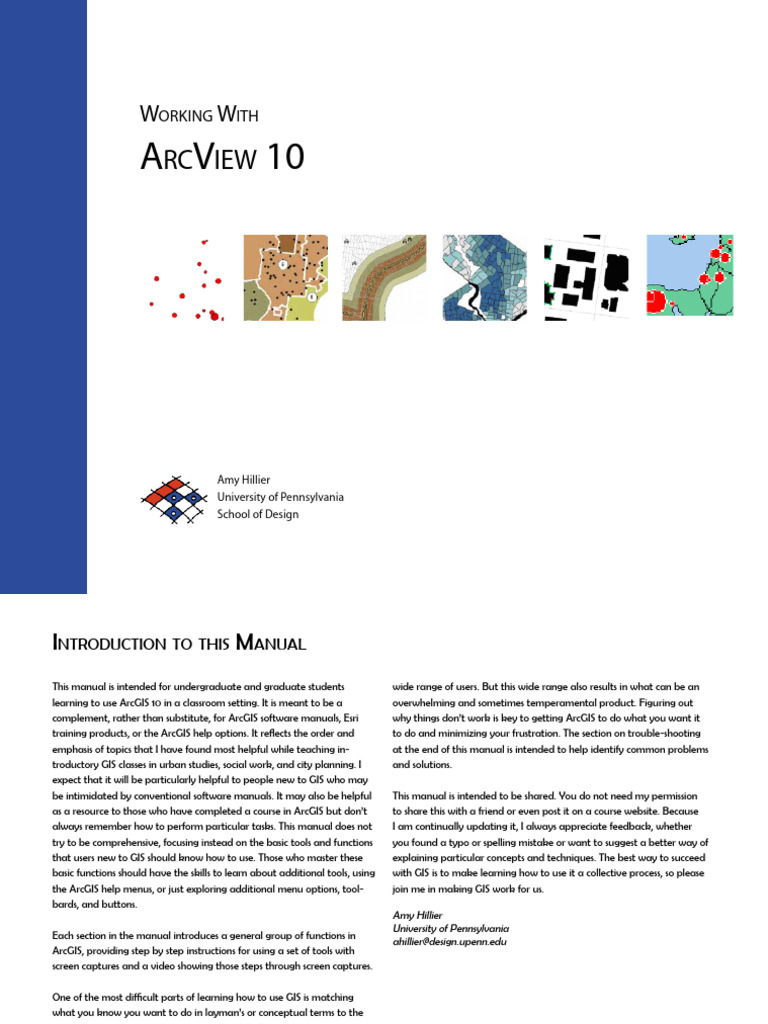 ArcView 10: Student Manual Guide | PDF | Arc Gis | Esri