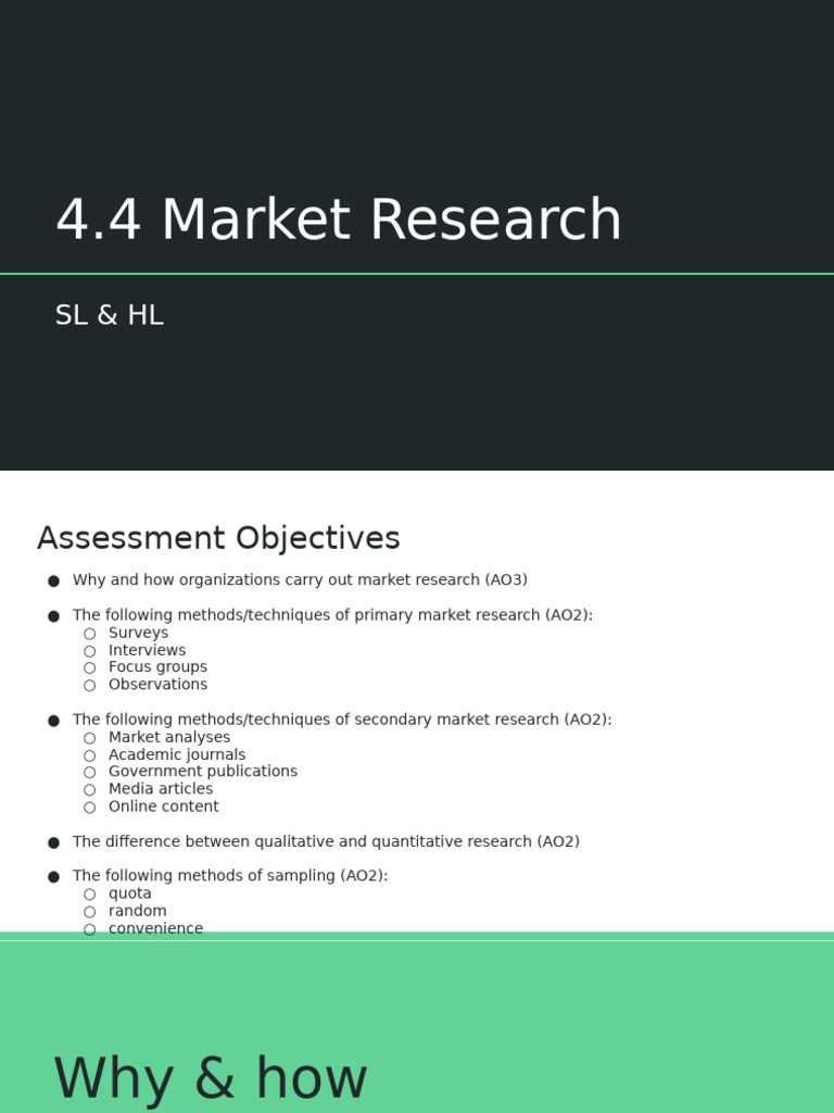 4.4 Market Research | PDF | Sampling (Statistics) | Survey Methodology