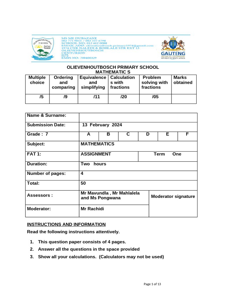 Common Fractions Notes Gtrade 7 051757 Pdf Mathematics Arithmetic