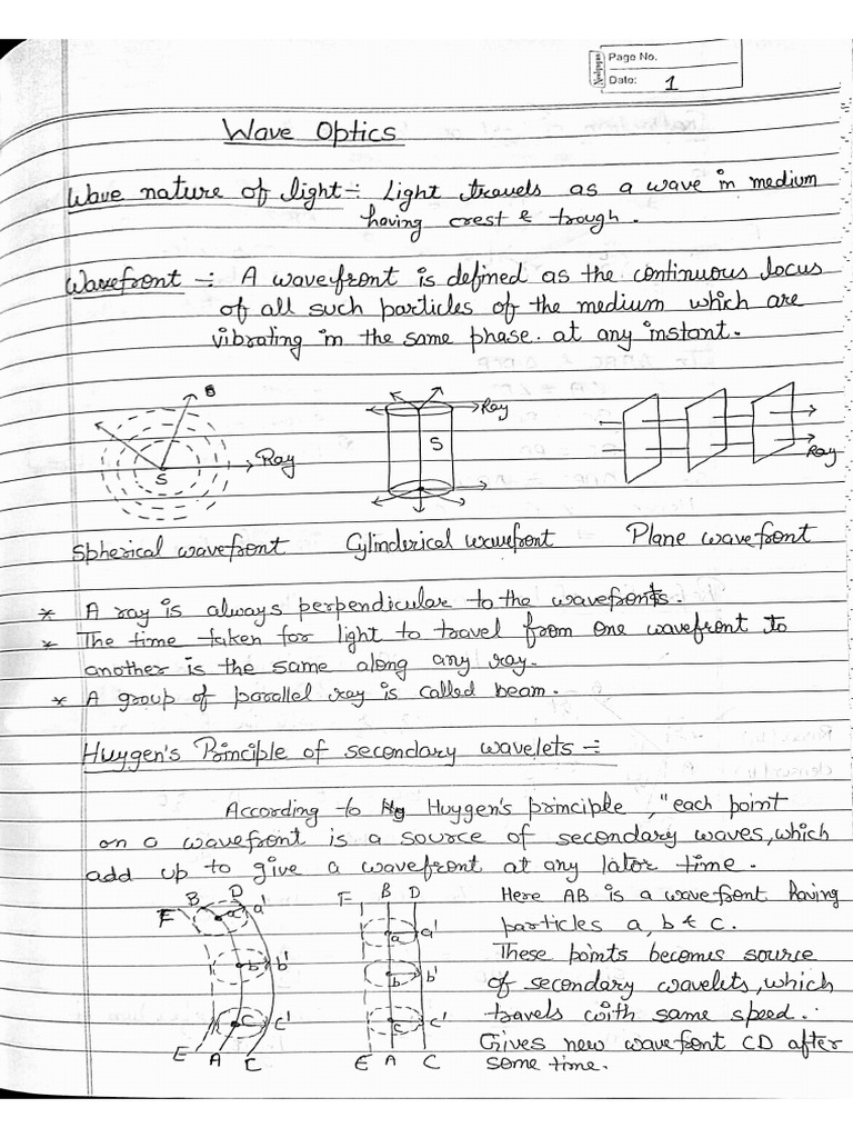 CH 10 Wave Optics XII | PDF
