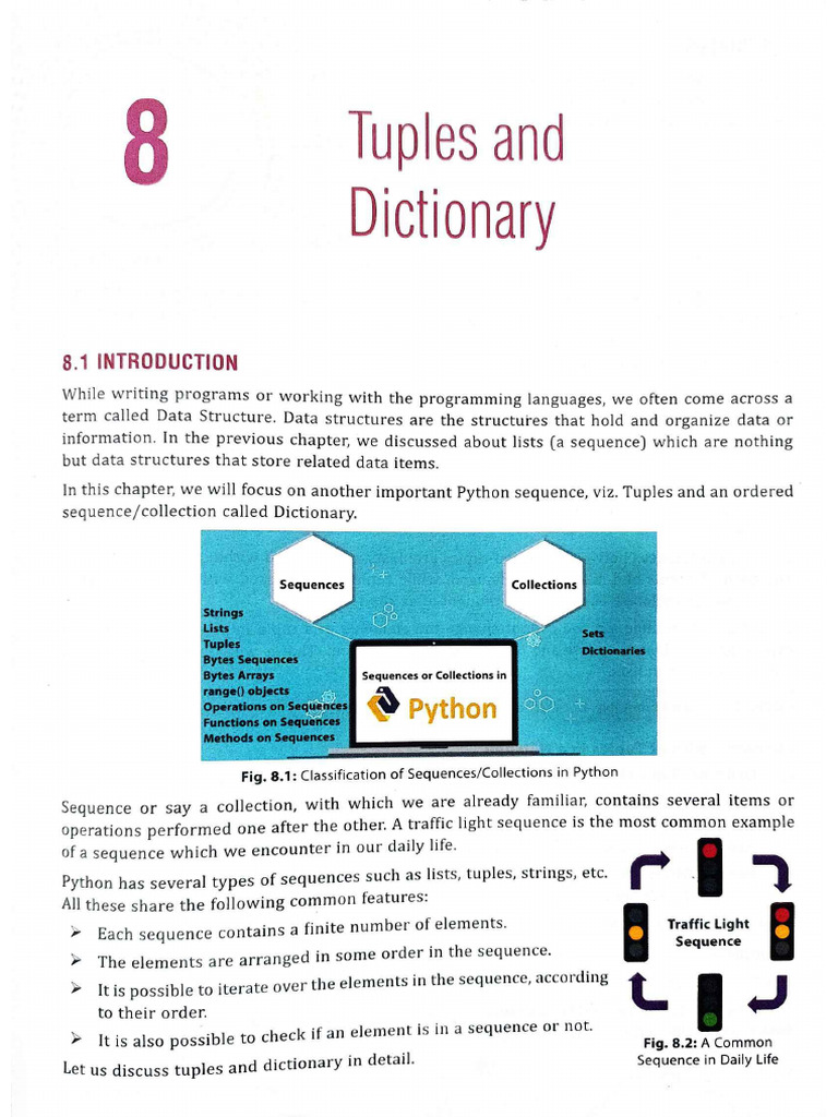 8.Tuples and Dictionary | PDF