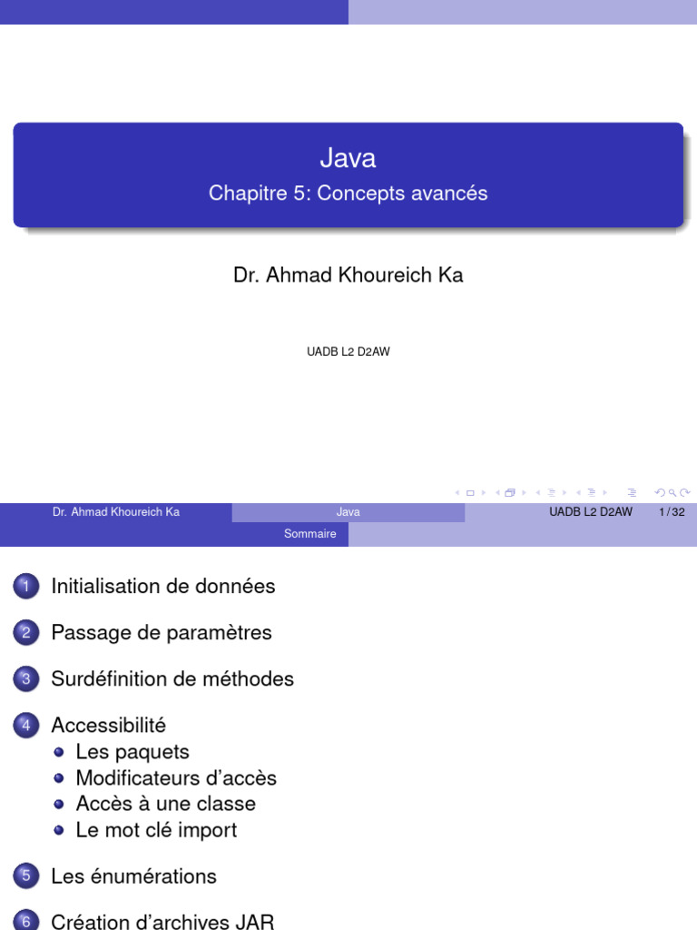 Concepts avancés en Java | PDF | Java (Langage de programmation ...