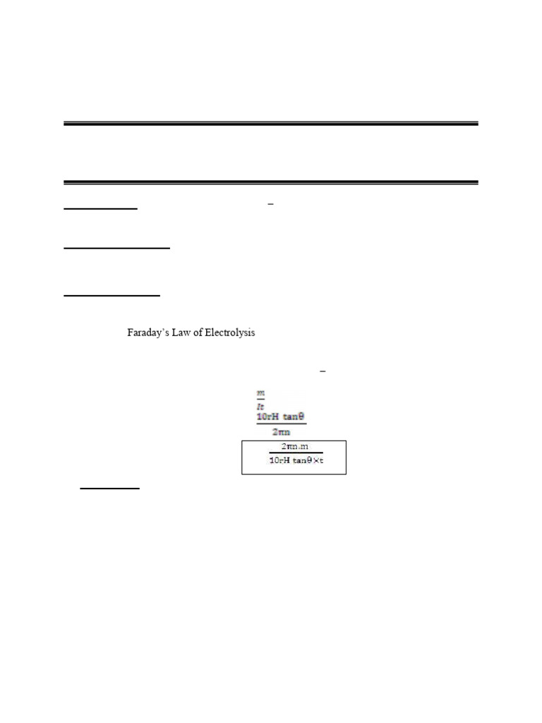 ECE of Copper Experiment Overview | PDF | Electrochemistry ...