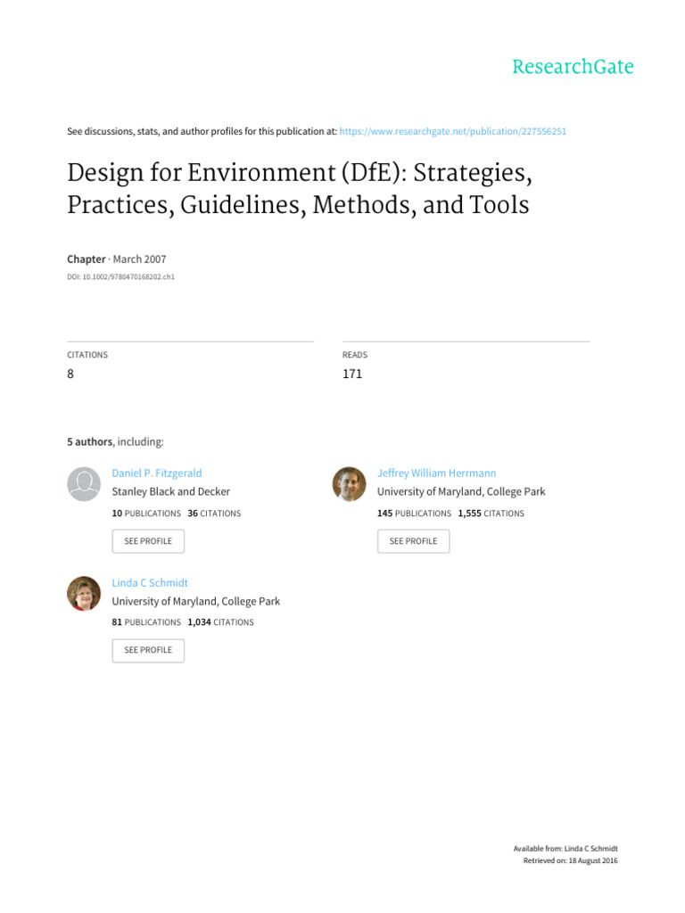 DfE Strategies and Tools for Product Design | PDF | Recycling | Waste