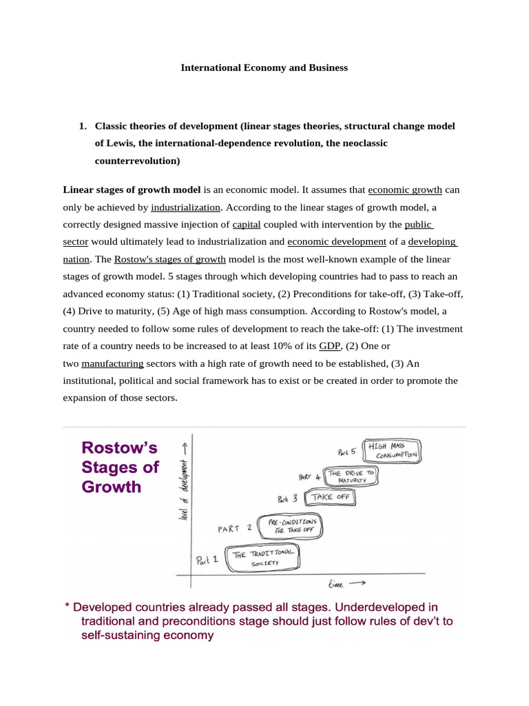 Economic Development Theories Explained | PDF | Gold Standard | Bretton ...