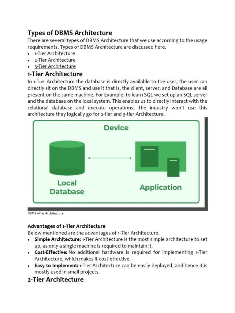 Types of DBMS Architecture lesson two(1)(1) | PDF | Databases | Data ...