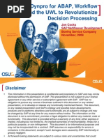 Use Web Dynpro For ABAP, Workflow and The UWL To Revolutionize Decison Processing