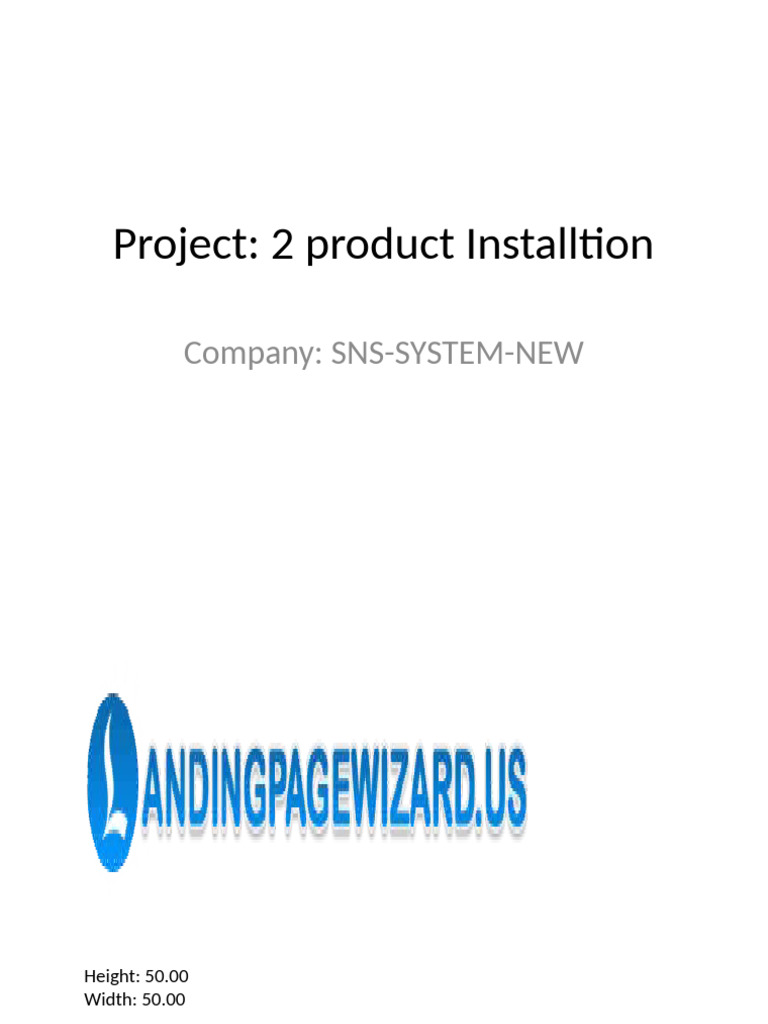 2 Product Installtion Measurements Pdf