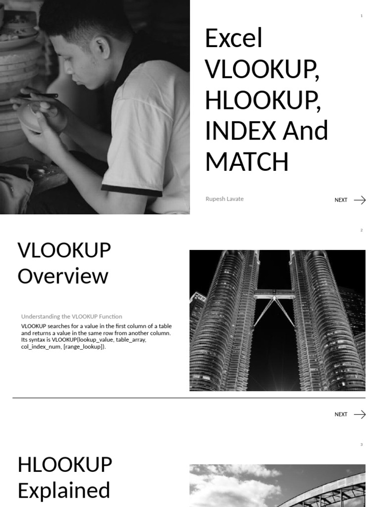 Excel Lookup Functions Explained | PDF | Database Index | Algorithms ...