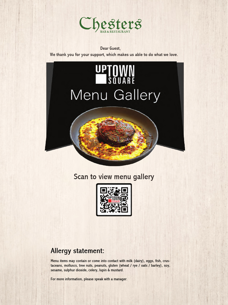 Chesters Limassol Menu Overview | PDF | Hamburgers | Salad