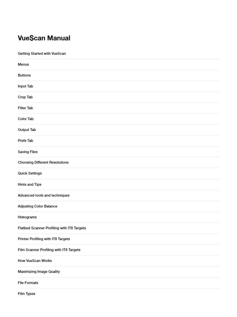 VueScan Scanner User Guide | PDF | Image Scanner | Image Resolution