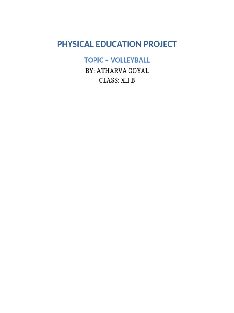 Volleyball: History, Skills, and Rules | PDF | Volleyball | Summer Sports
