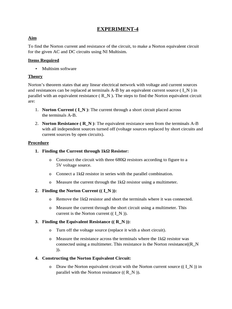 Norton pdf electrical network electrical impedance